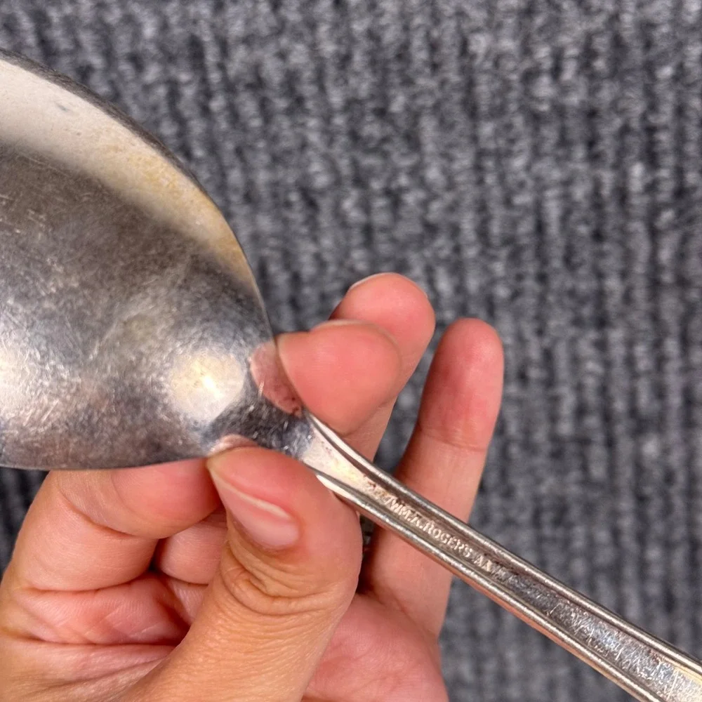 WM A Rogers AA Silver Plate Cold Meat Fork Serving Spork Ornate Vintage 8.5 Inch